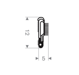 Lèche vitre intérieur ou extérieur armée avec feutrine 12 mm