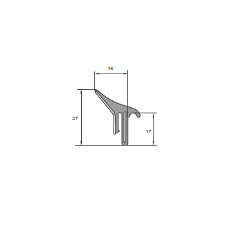 Outer window scraper, 125 cm length, Renault 5 | Tido