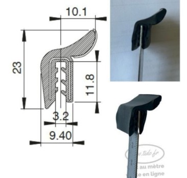 Flexible window scraper JC725, sold by the metre | Tido