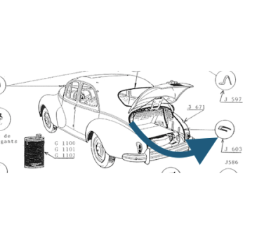 Kit de joint de coffre Peugeot 203 berline